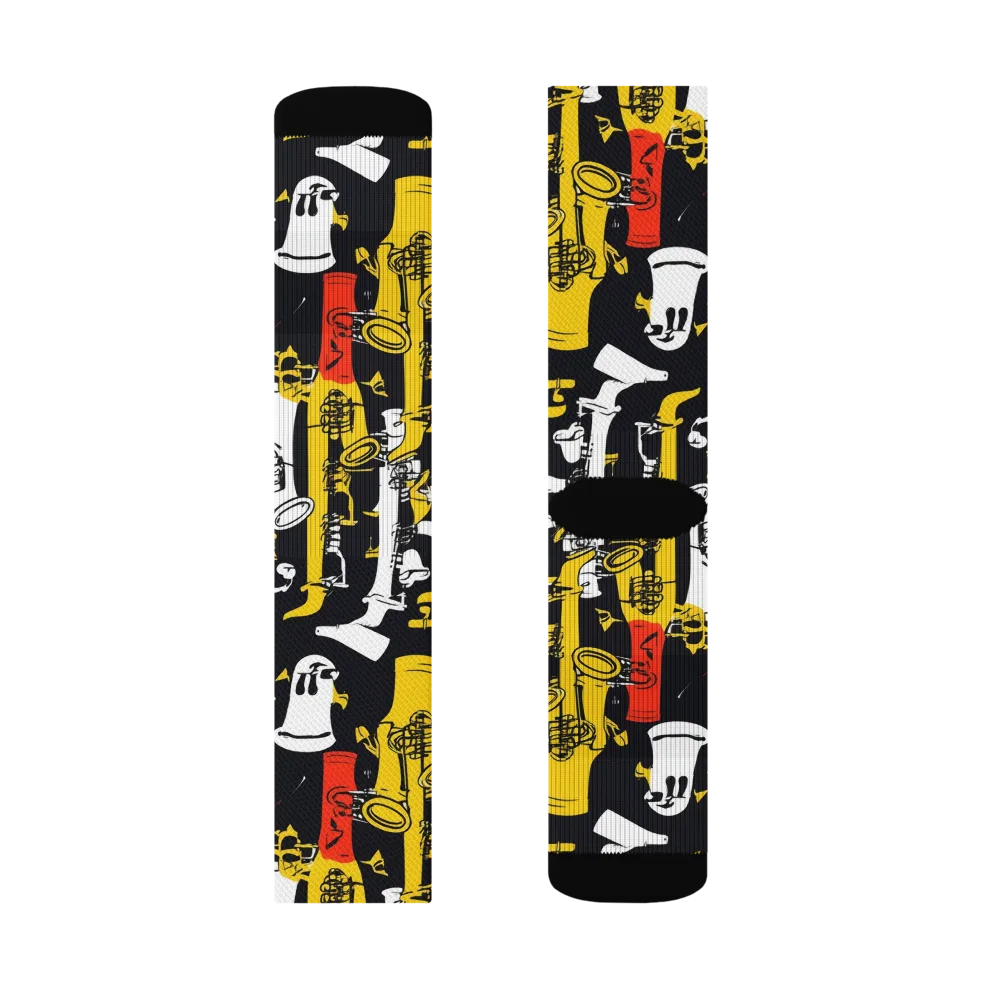 Brassline Riot on Socks — Left Sock