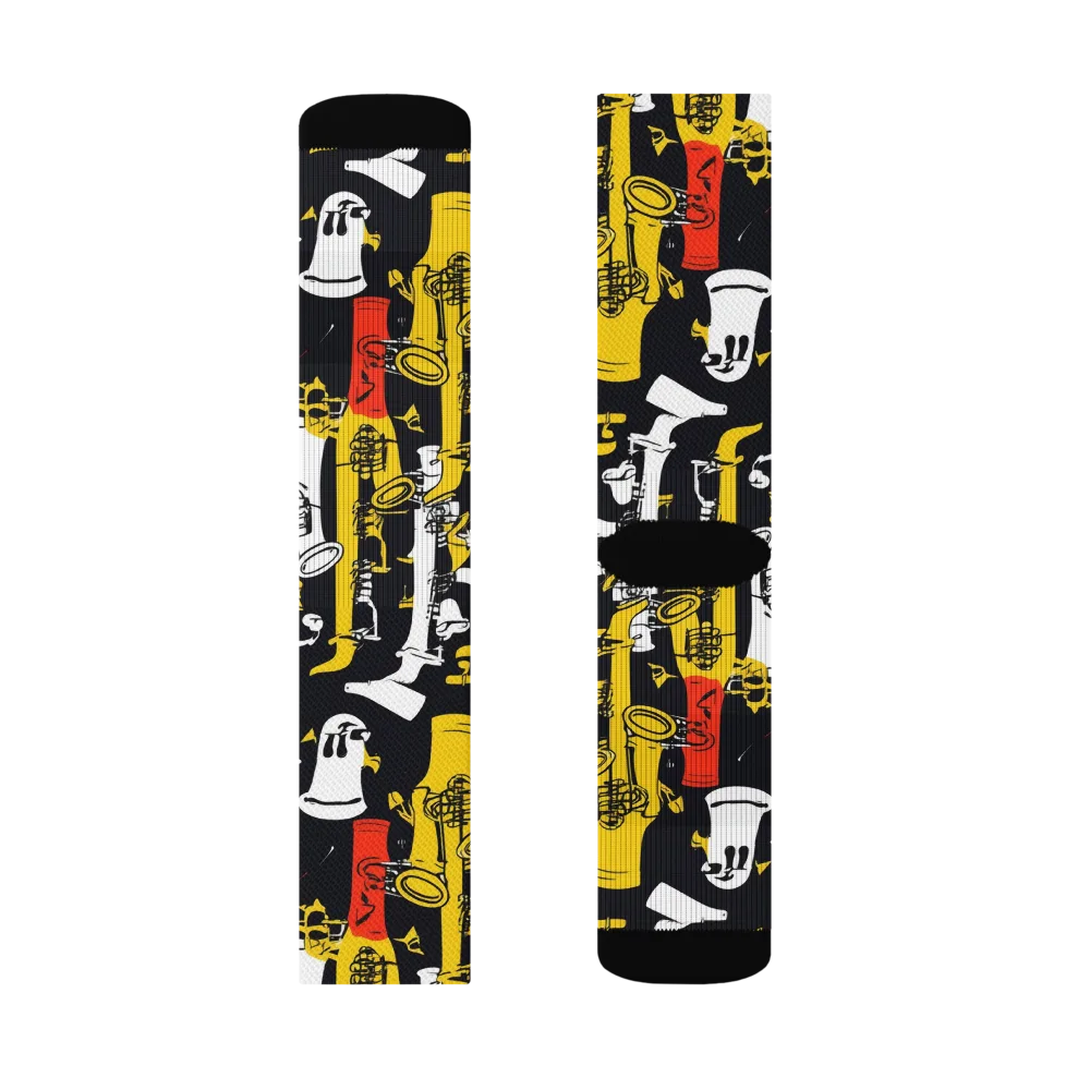 Brassline Riot on Socks — Right Sock