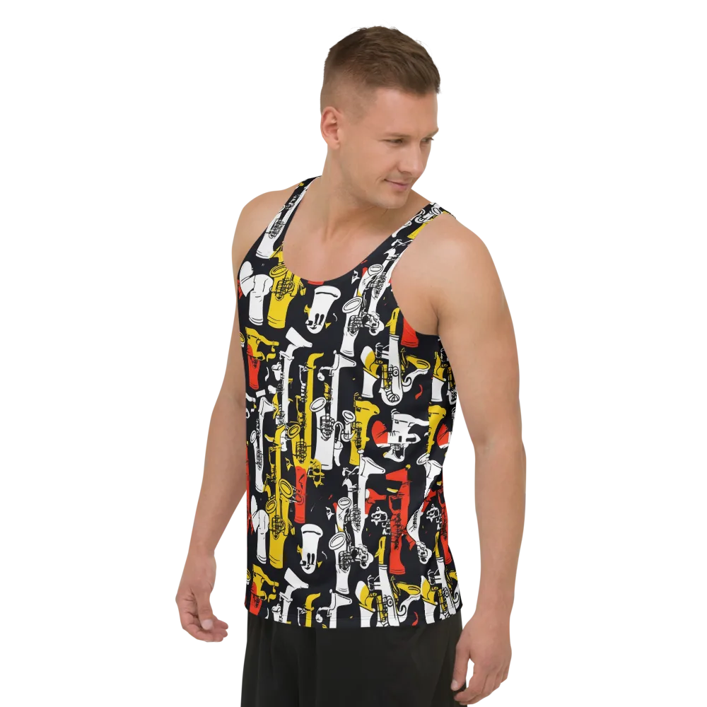 Brassline Riot on Men's Tank Top — Left Front
