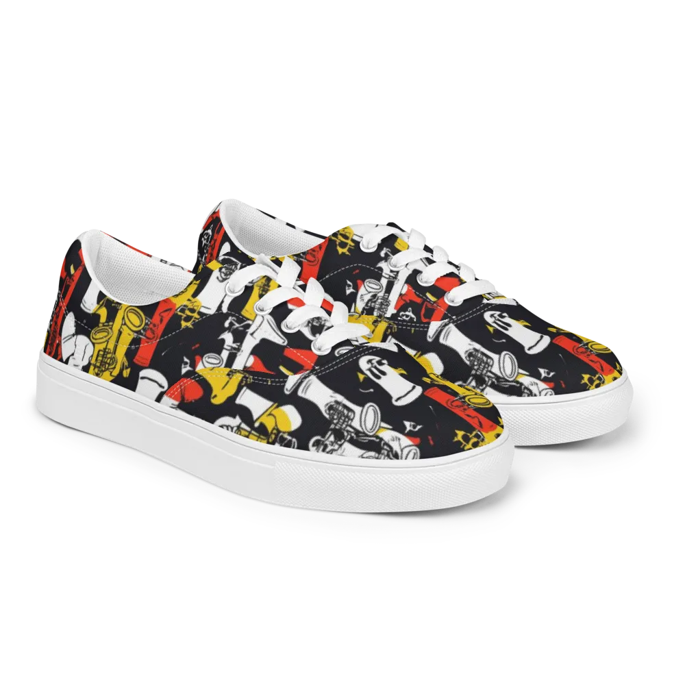 Brassline Riot on Men's Lace-Up Canvas Shoes — Right Front