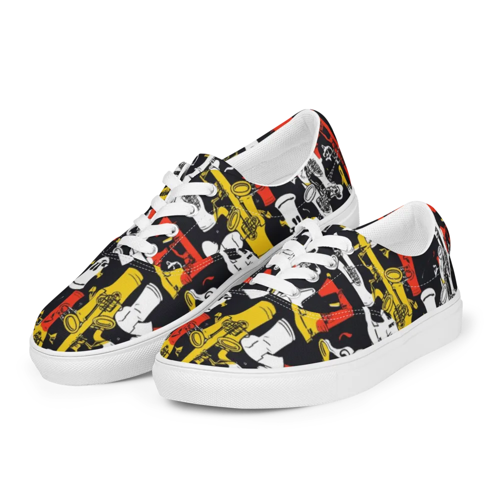 Brassline Riot on Men's Lace-Up Canvas Shoes — Left Front
