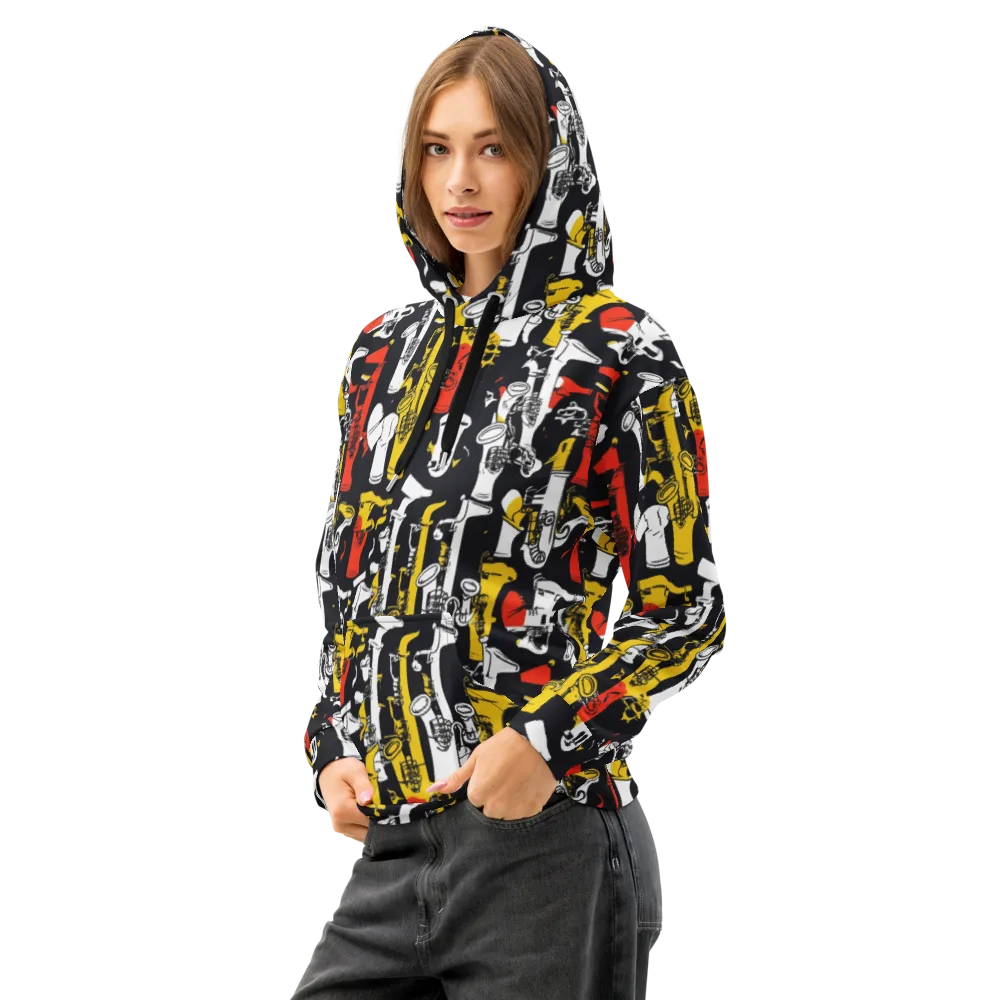 Brassline Riot on Cotton Hoodie — Left Front