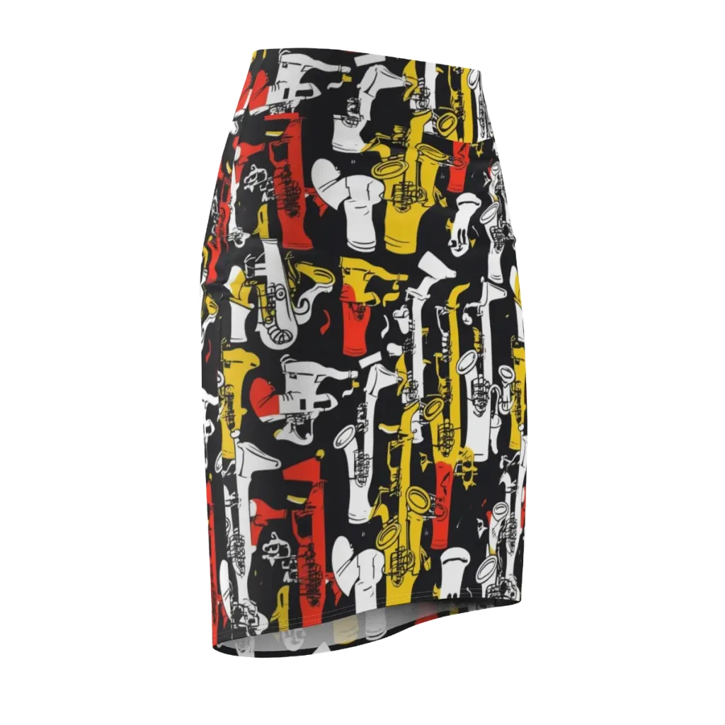 Brassline Riot on Pencil Skirt — Front Side