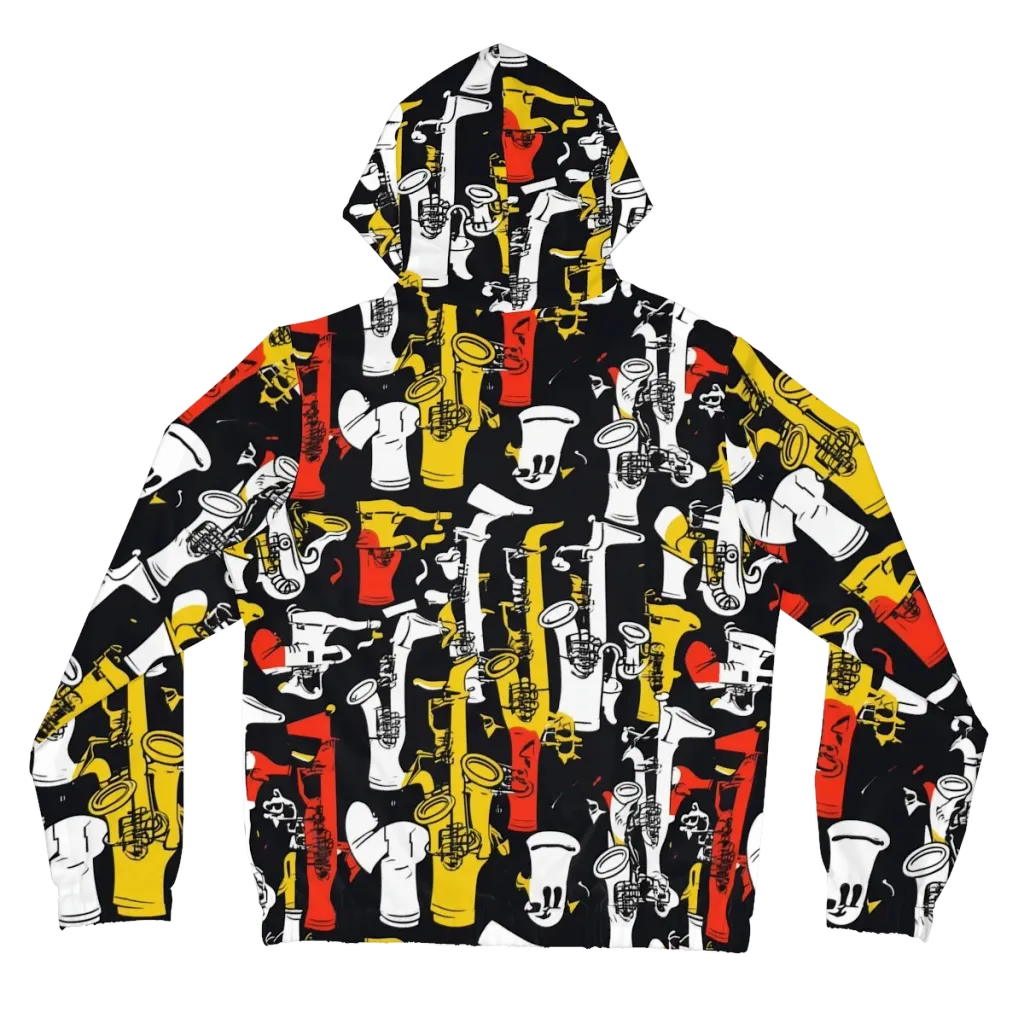 Brassline Riot on Women's Full-Zip Hoodie — Back