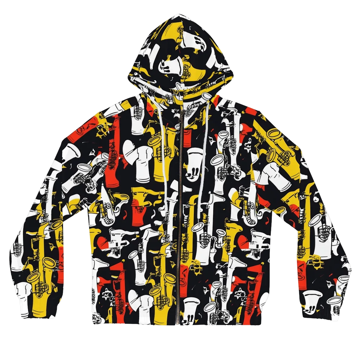 Brassline Riot on Women's Full-Zip Hoodie — Front