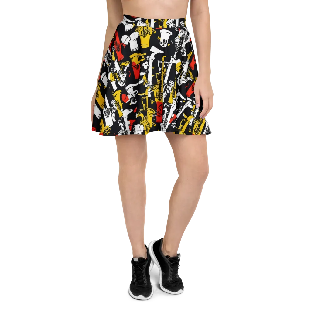 Brassline Riot on Skater Skirt — Front