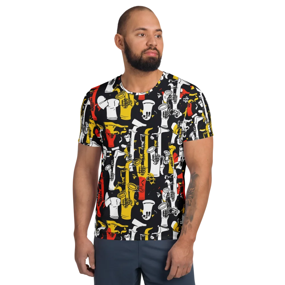 Brassline Riot on Men's Athletic T-Shirt — Front