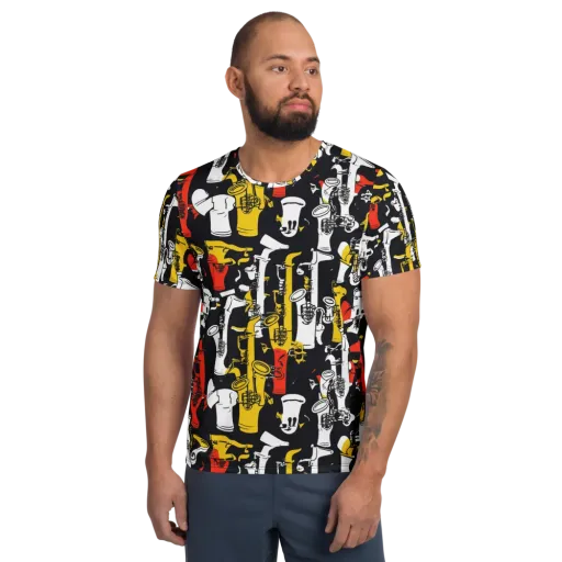 Brassline Riot on a Men's Athletic T-Shirt