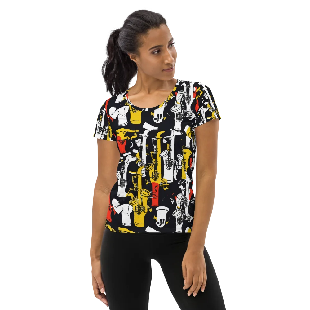 Brassline Riot on Women's Athletic T-Shirt — Front