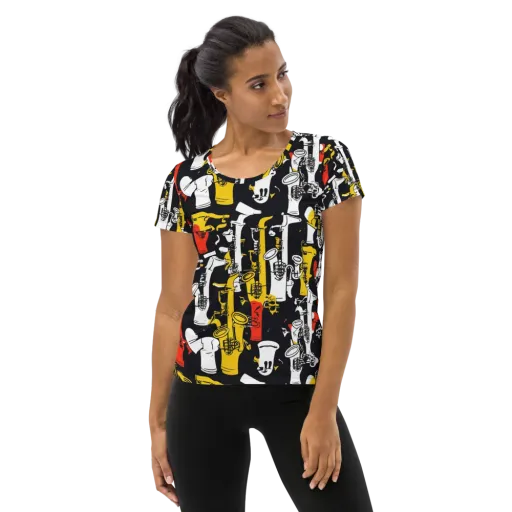 Brassline Riot on a Women's Athletic T-Shirt