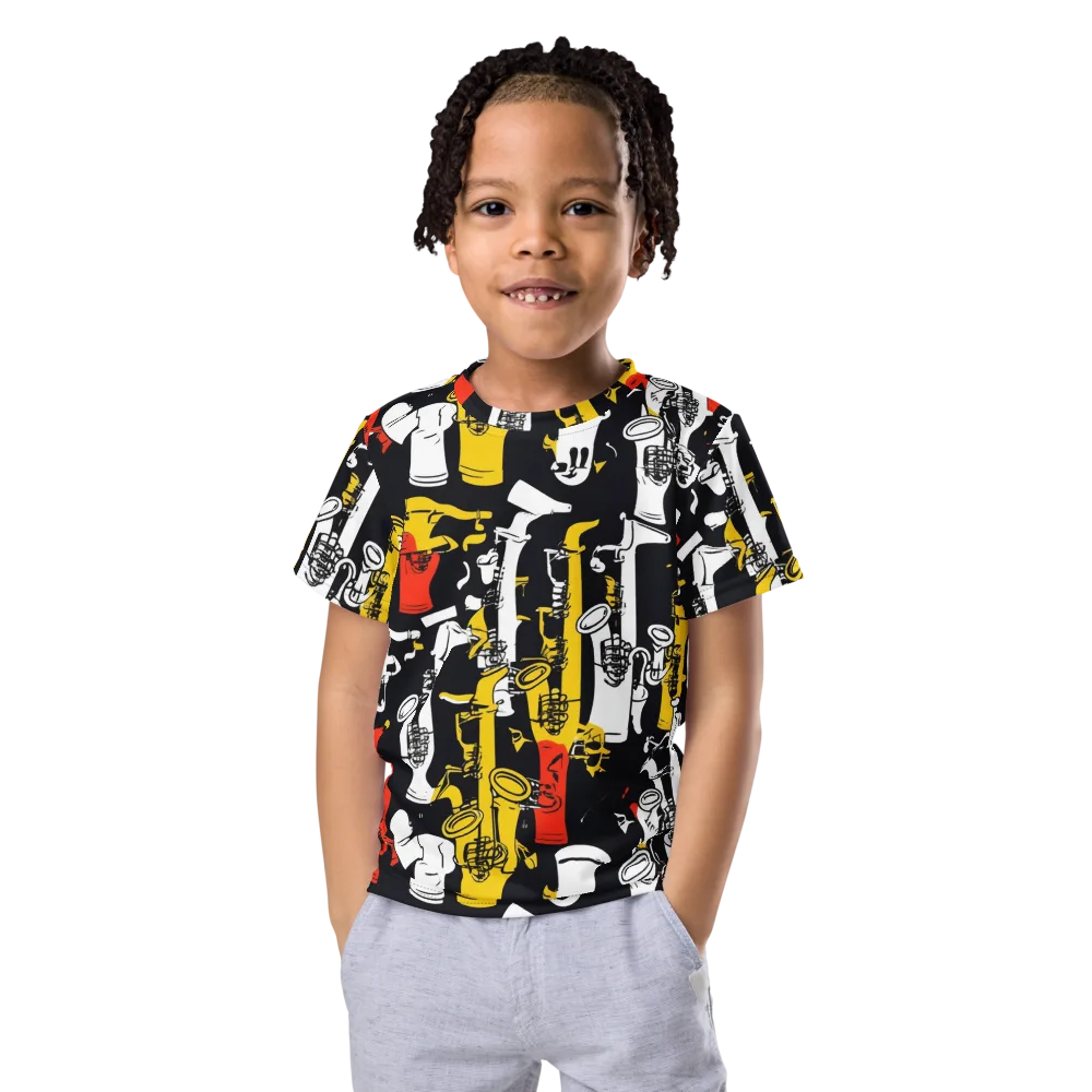 Brassline Riot on Kids Crew Neck T-Shirt — Front