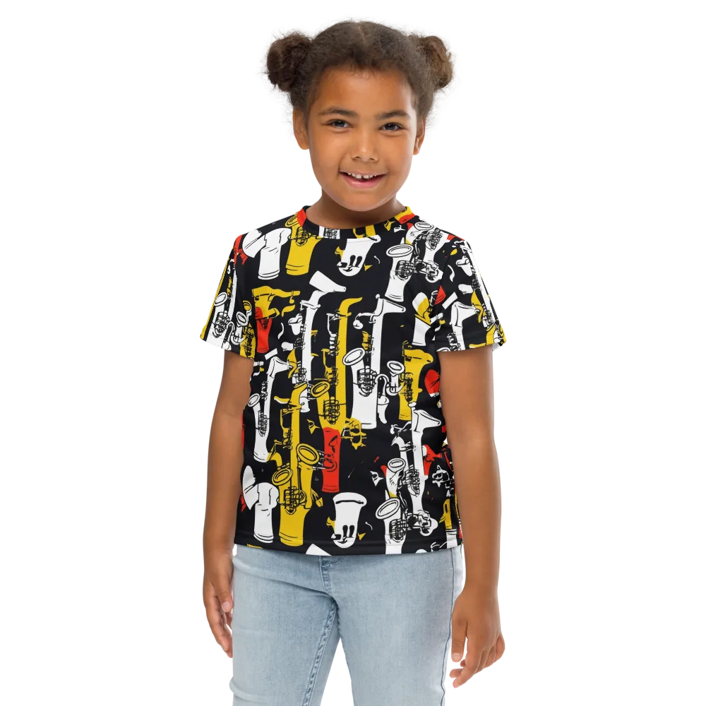 Brassline Riot on Kids Crew Neck T-Shirt — Front