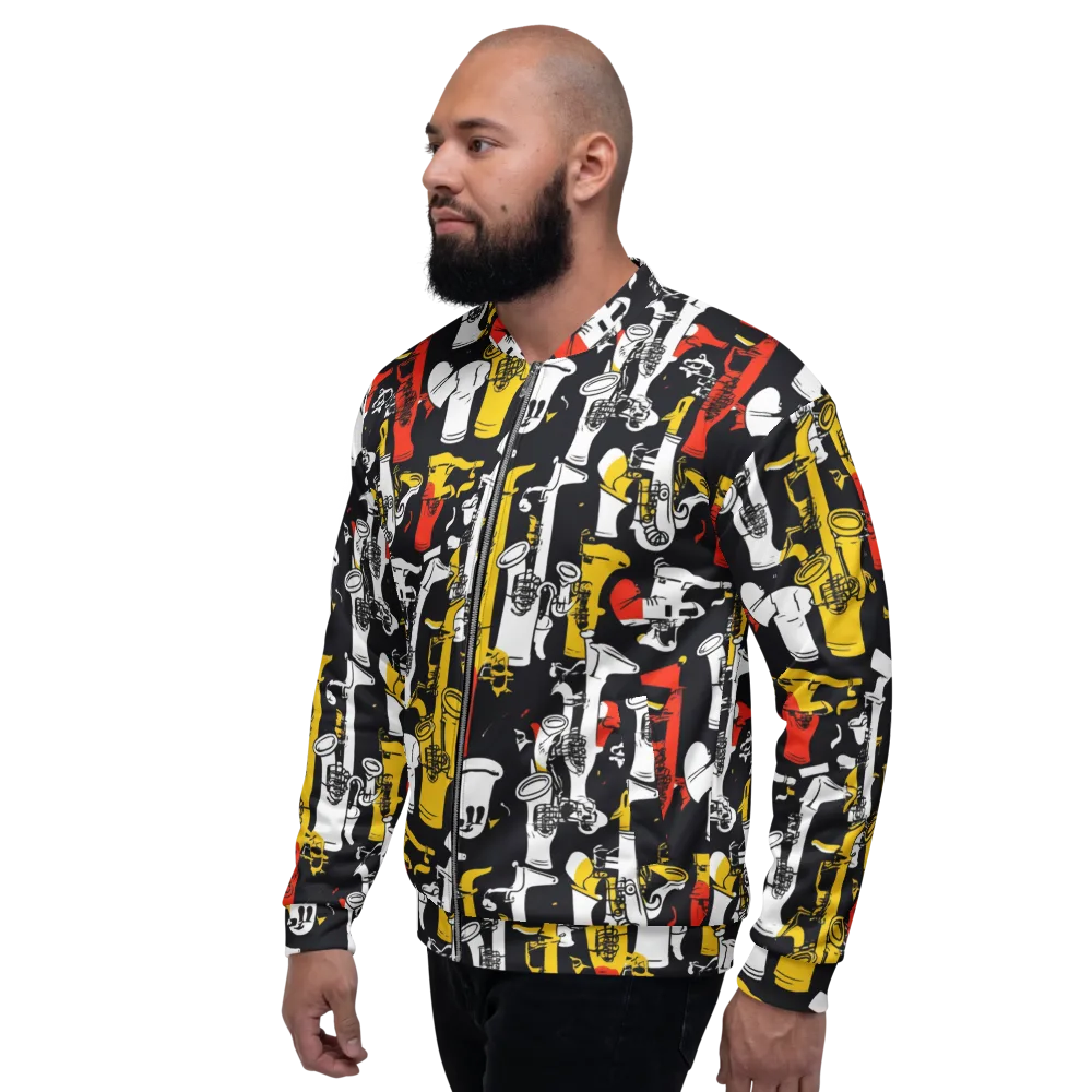 Brassline Riot on Bomber Jacket — Left