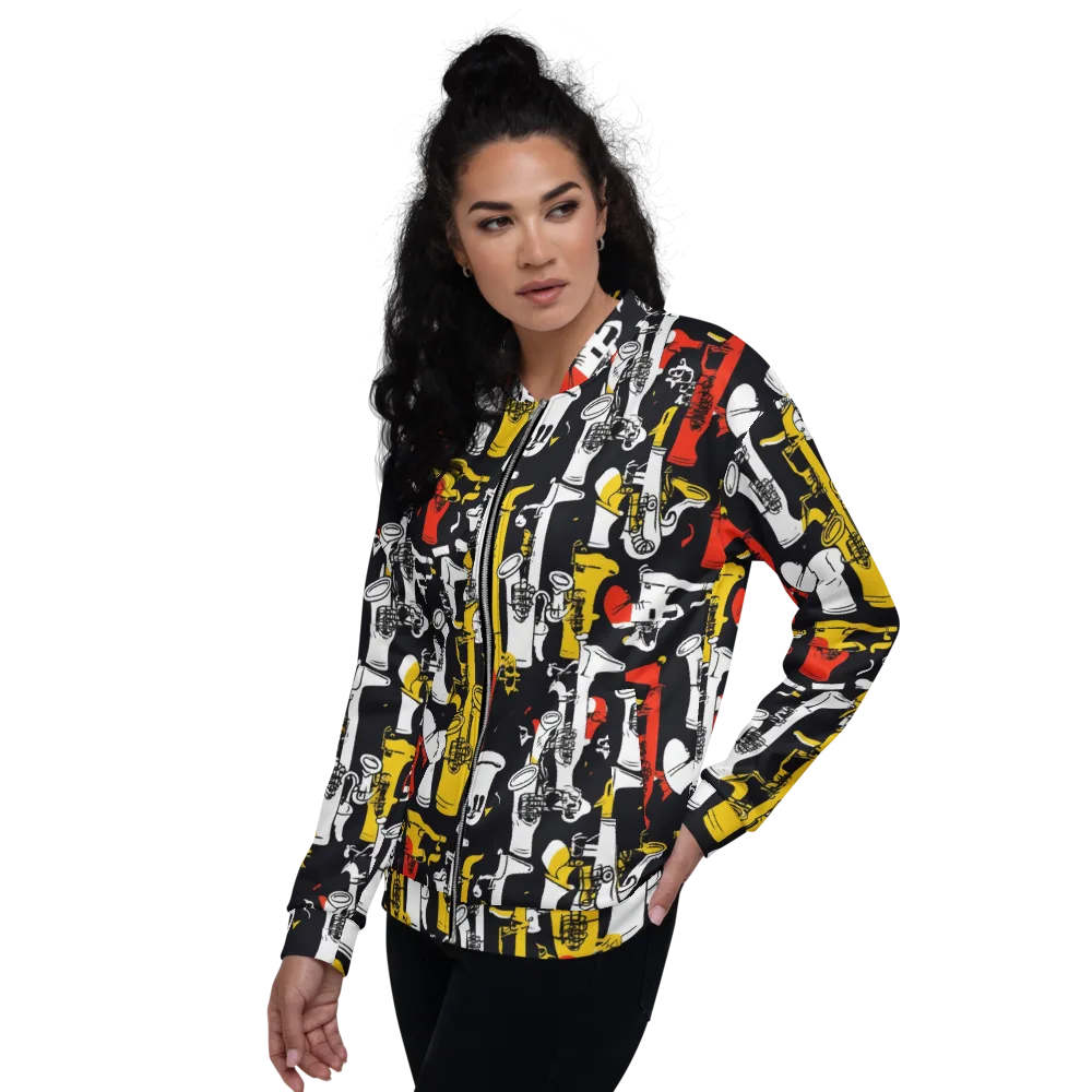 Brassline Riot on Bomber Jacket — Left
