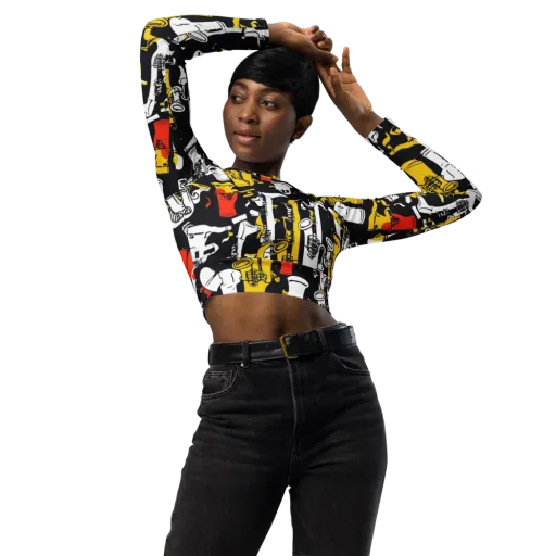 Brassline Riot on a Long Sleeve Crop Top