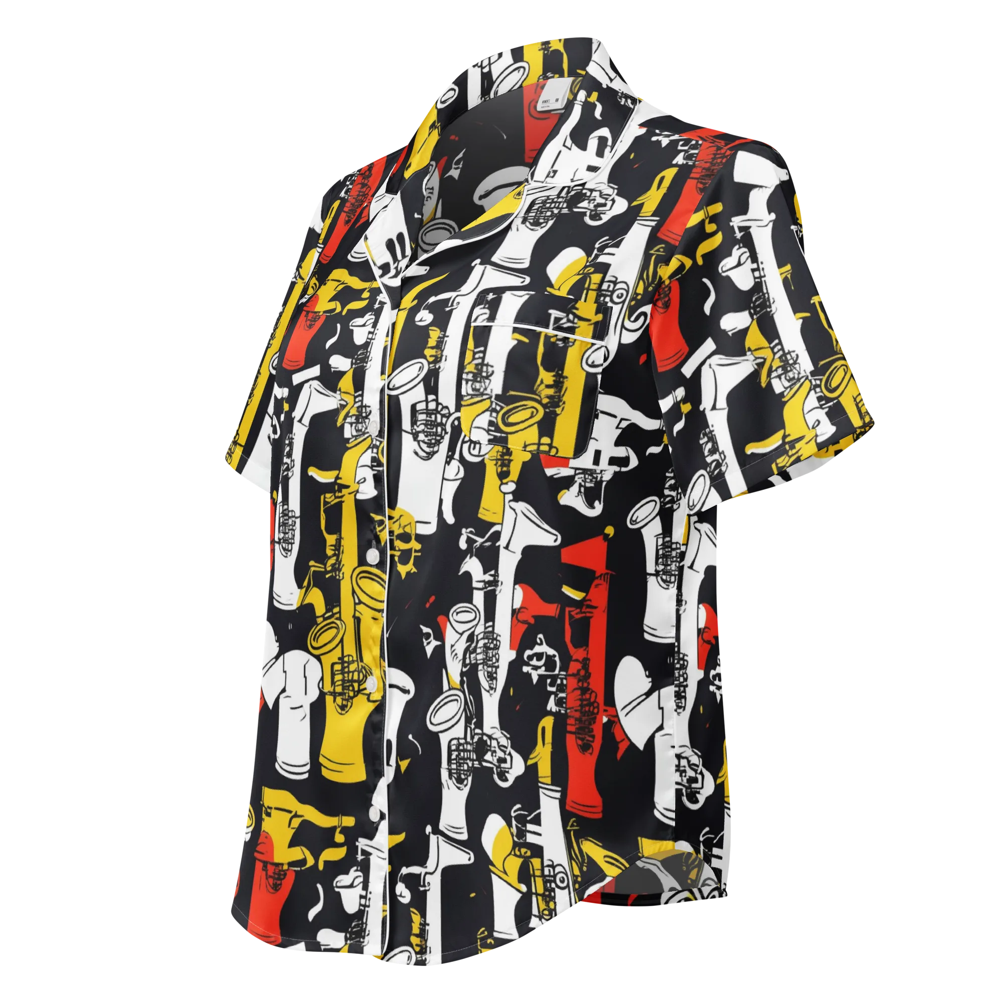 Brassline Riot on Women's Short Sleeve Pajama Top — Left Front