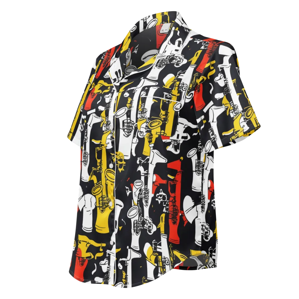 Brassline Riot on Women's Short Sleeve Pajama Top — Left Front