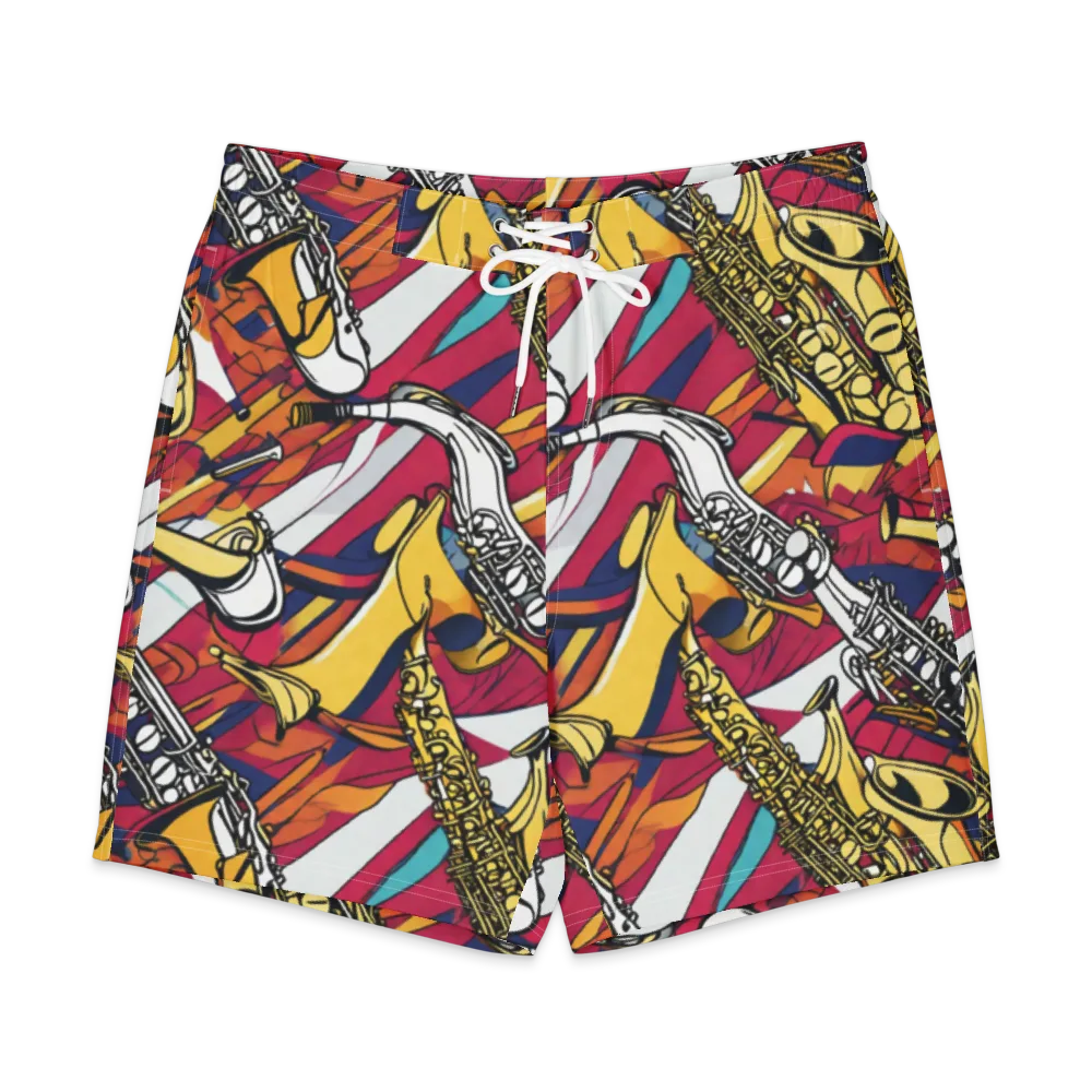 Midnight Swing on Men's Board Shorts — Front