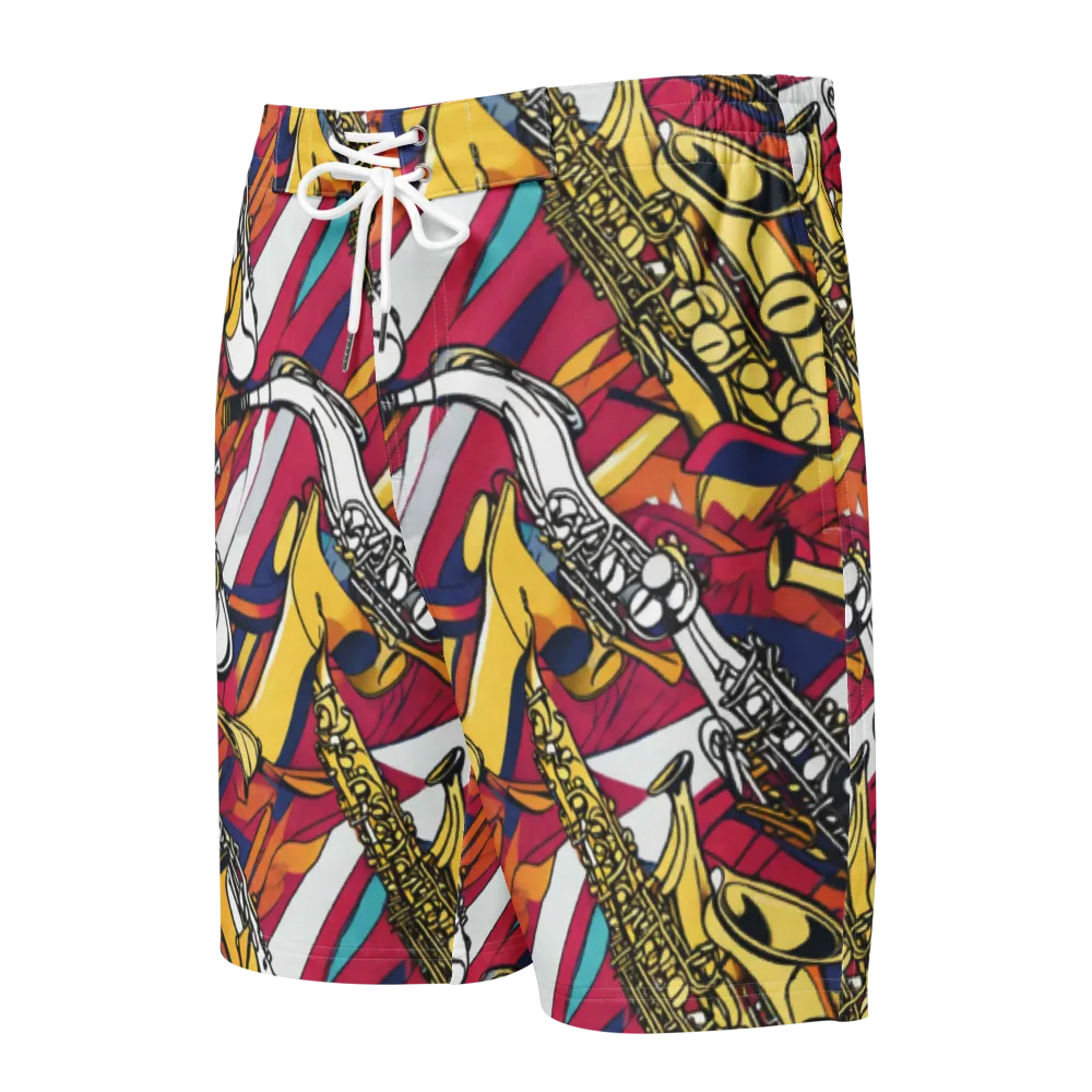 Midnight Swing on Men's Board Shorts — Front