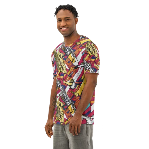 Midnight Swing on a Men's Cotton Crew Neck T-Shirt