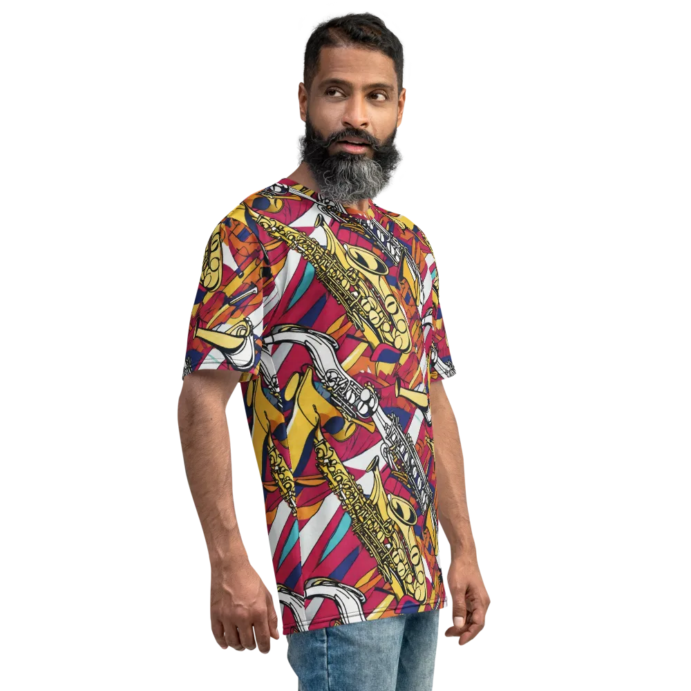 Midnight Swing on Men's Crew Neck T-Shirt — Right
