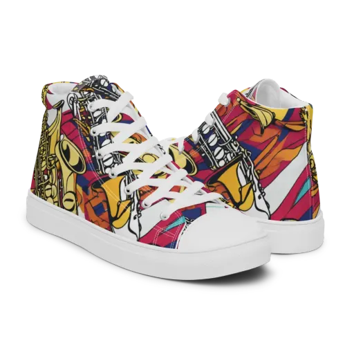 Midnight Swing on a Men's High Top Canvas Shoes