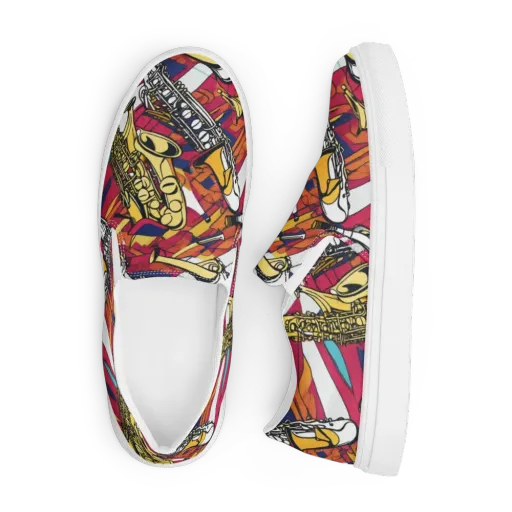 Midnight Swing on a Men's Slip-On Canvas Shoes