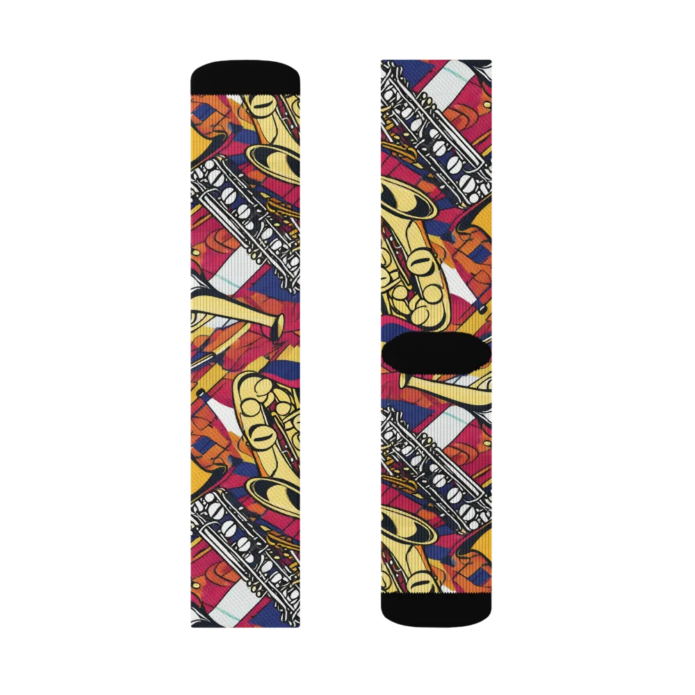 Midnight Swing on Socks — Right Sock