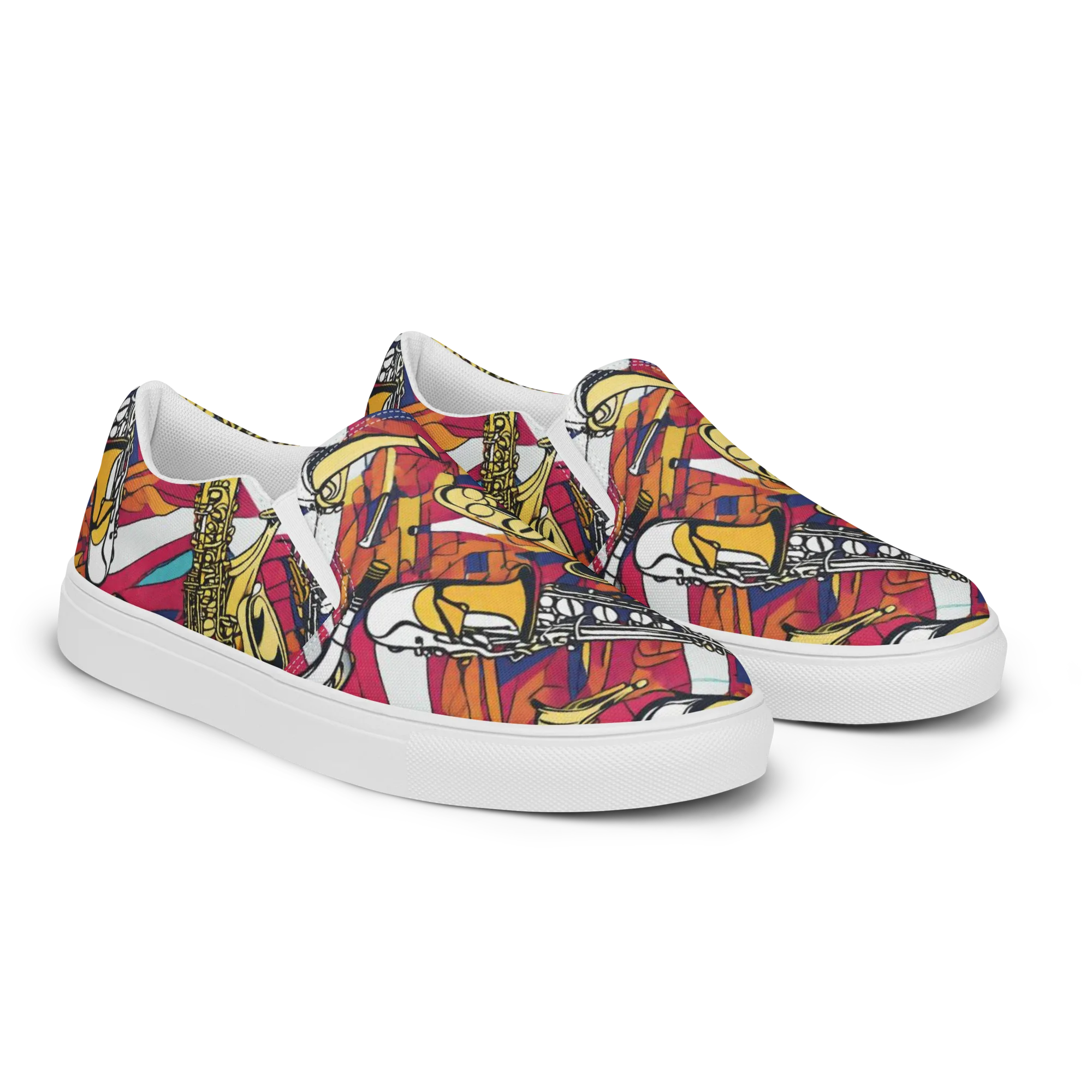 Midnight Swing on Women's Slip-On Canvas Shoes — Right Front