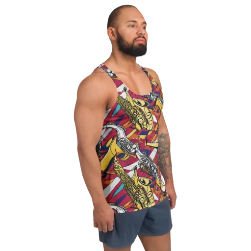 Midnight Swing on a Men's Tank Top