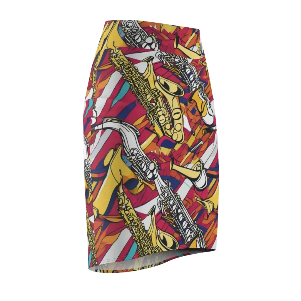 Midnight Swing on Pencil Skirt — Front Side