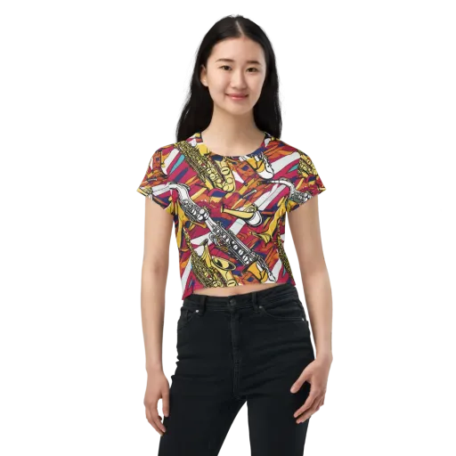 Midnight Swing on a Crop Tee