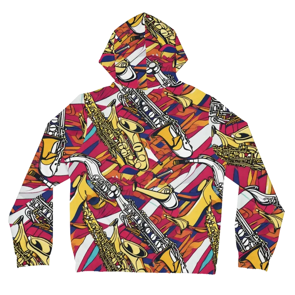 Midnight Swing on Women's Full-Zip Hoodie — Back