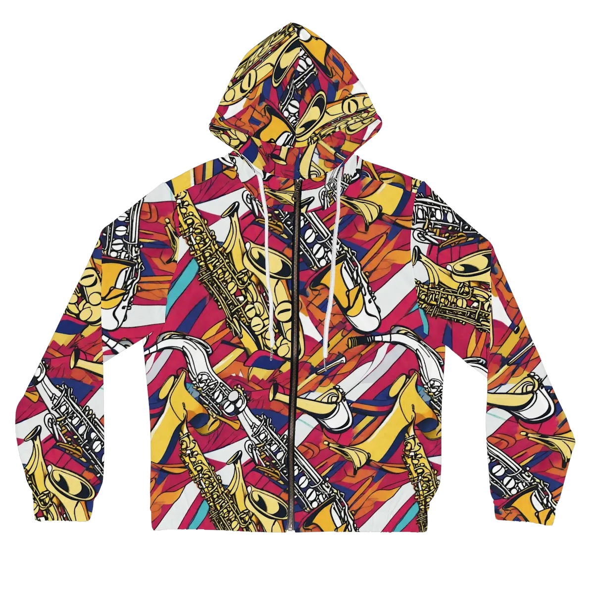 Midnight Swing on Women's Full-Zip Hoodie — Front