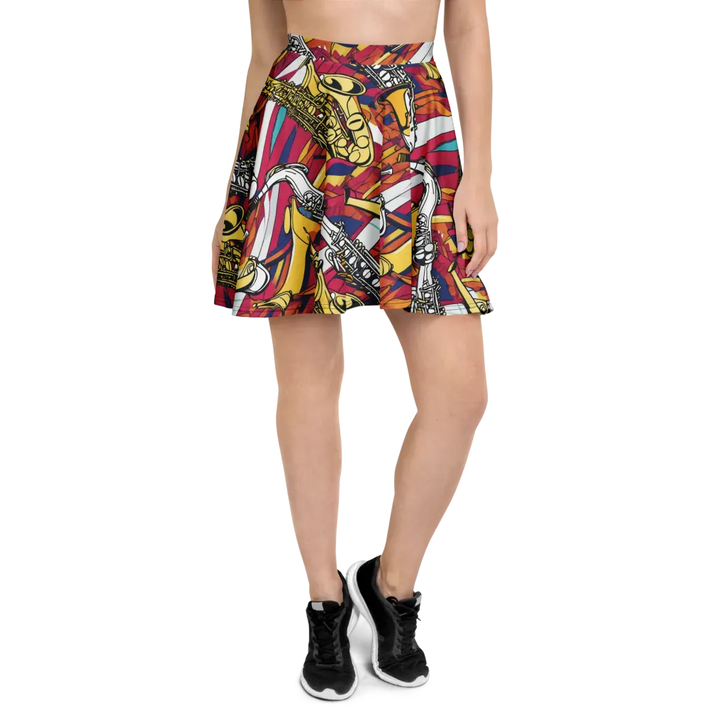 Midnight Swing on Skater Skirt — Front