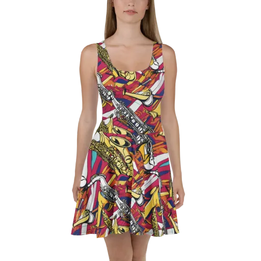 Midnight Swing on a Skater Dress