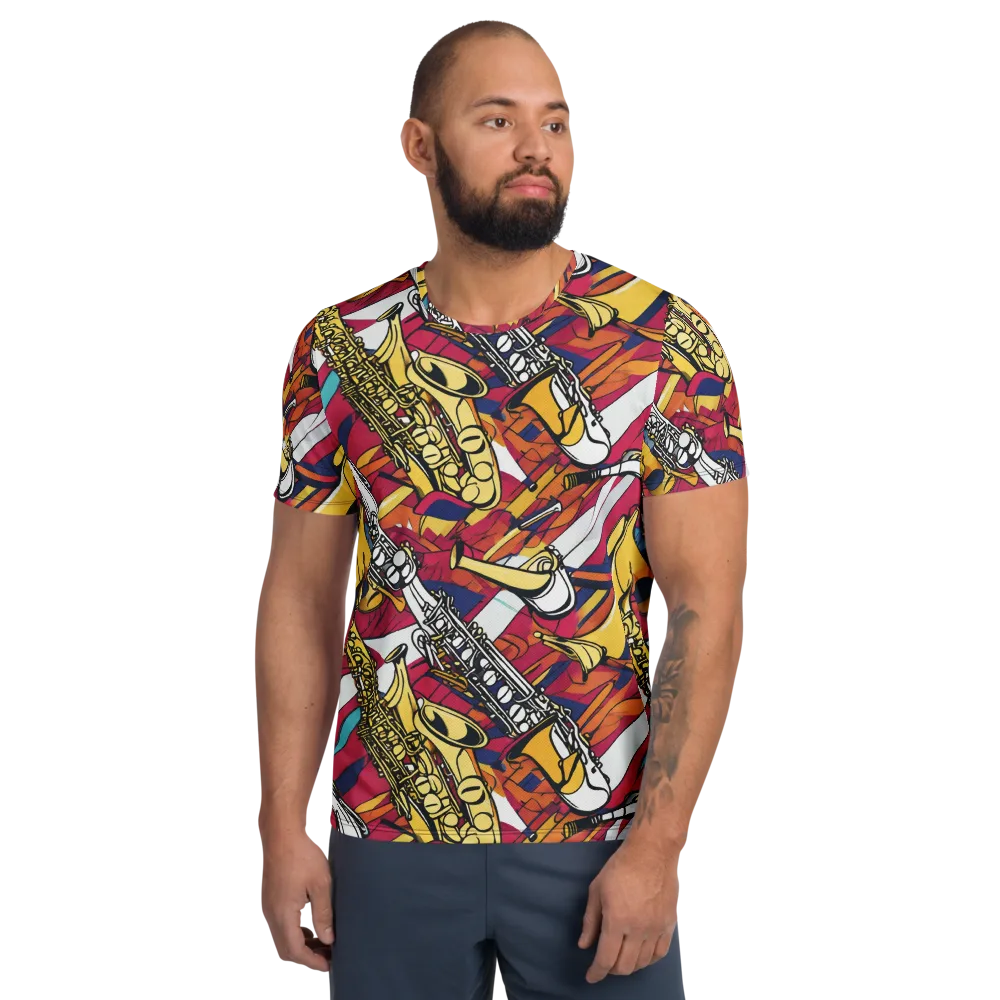 Midnight Swing on Men's Athletic T-Shirt — Front