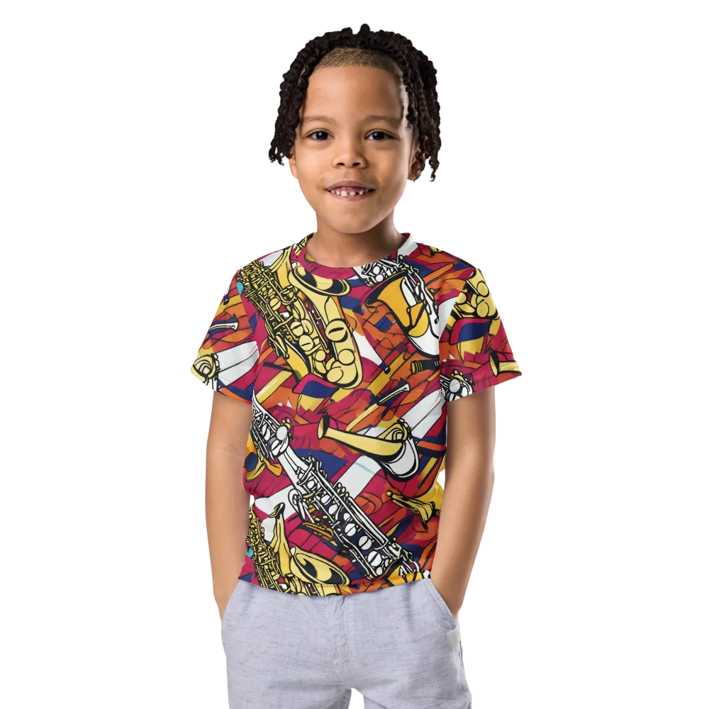 Midnight Swing on Kids Crew Neck T-Shirt — Front