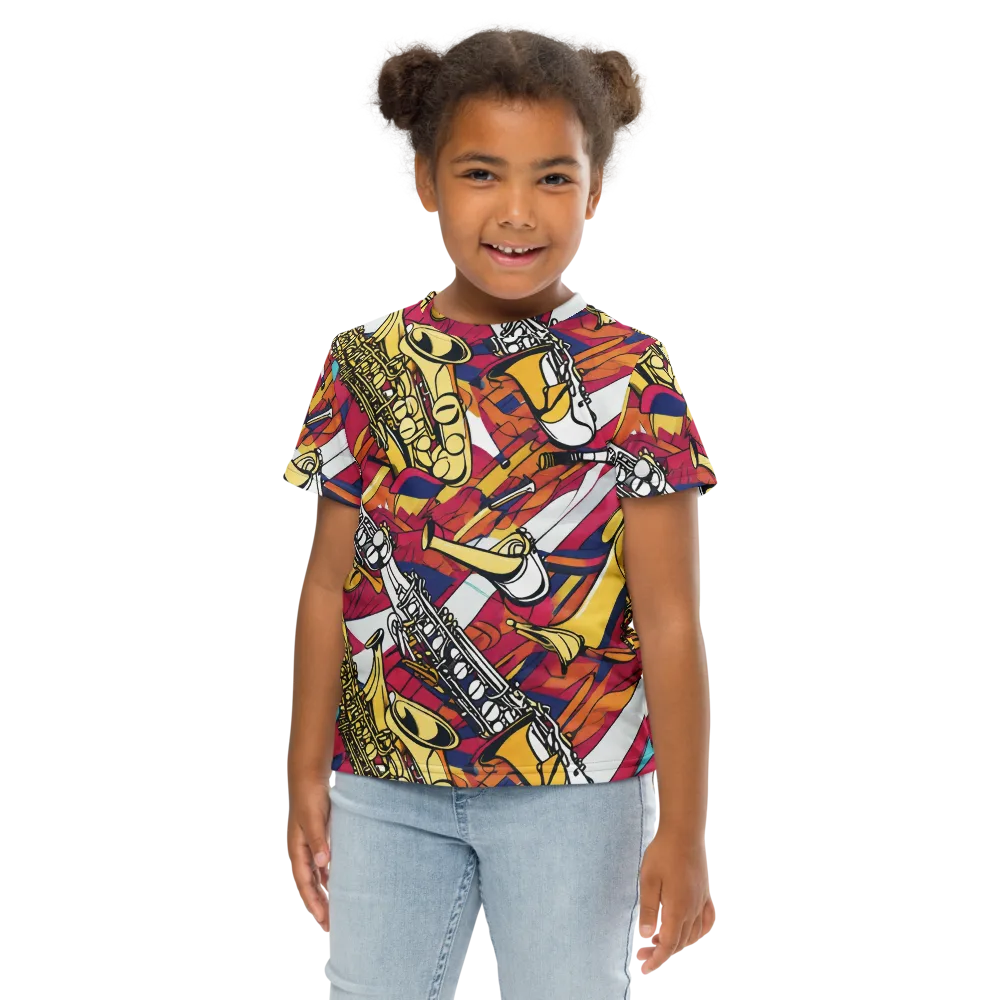 Midnight Swing on Kids Crew Neck T-Shirt — Front