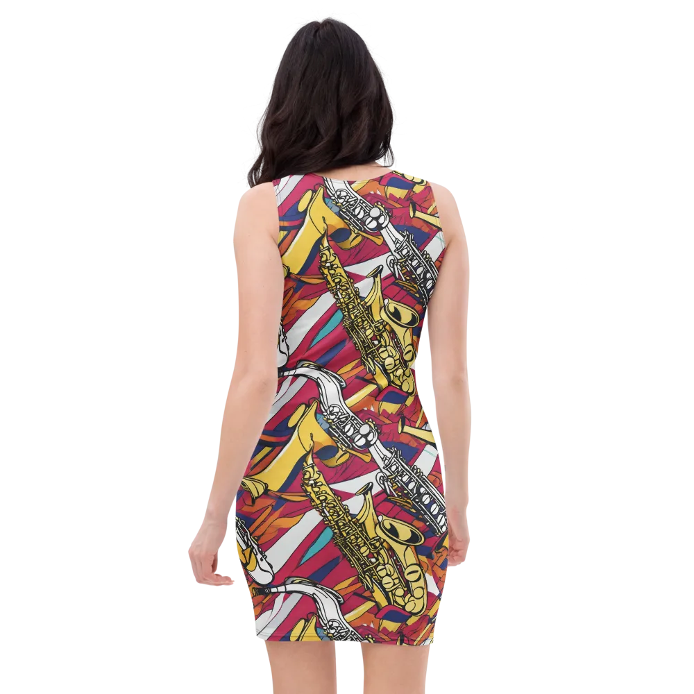 Midnight Swing on Bodycon Dress — Back
