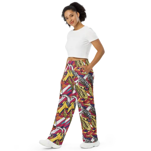 Midnight Swing on a Wide-Leg Pants