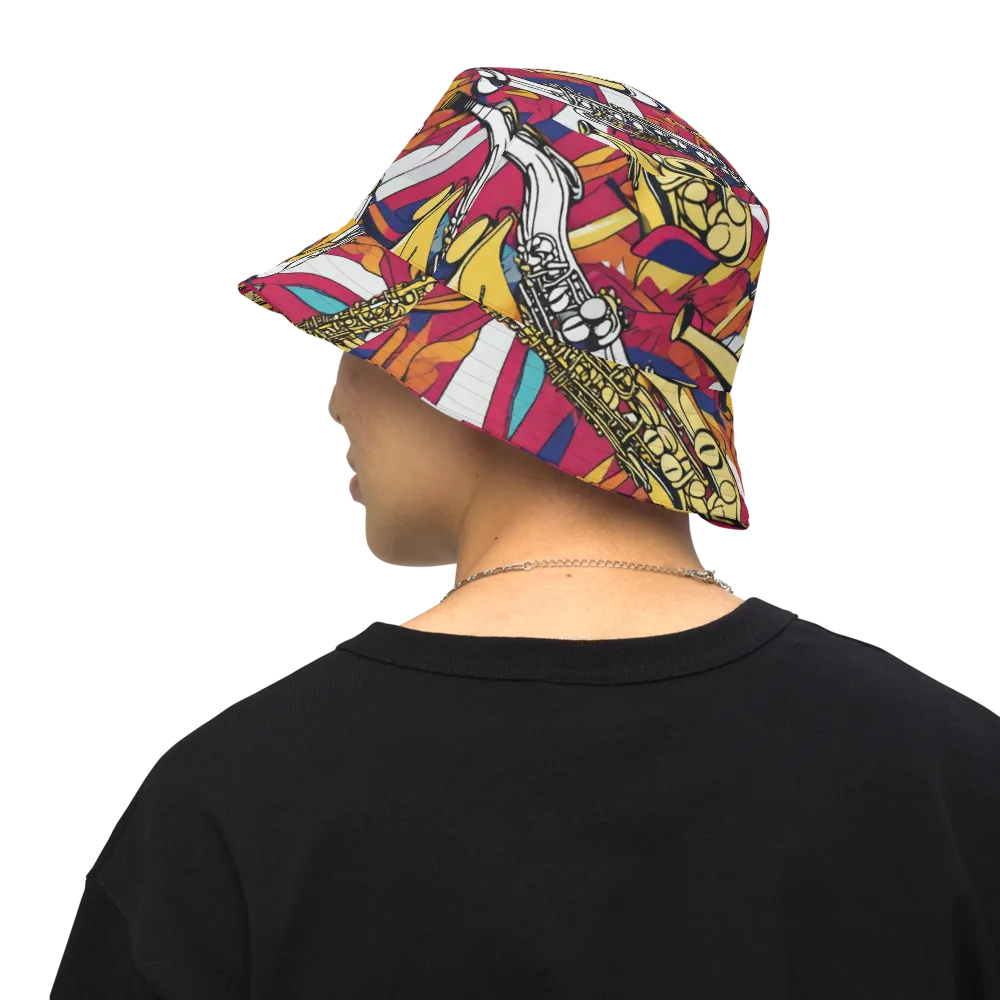 Midnight Swing on Reversible Bucket Hat — Back Inside
