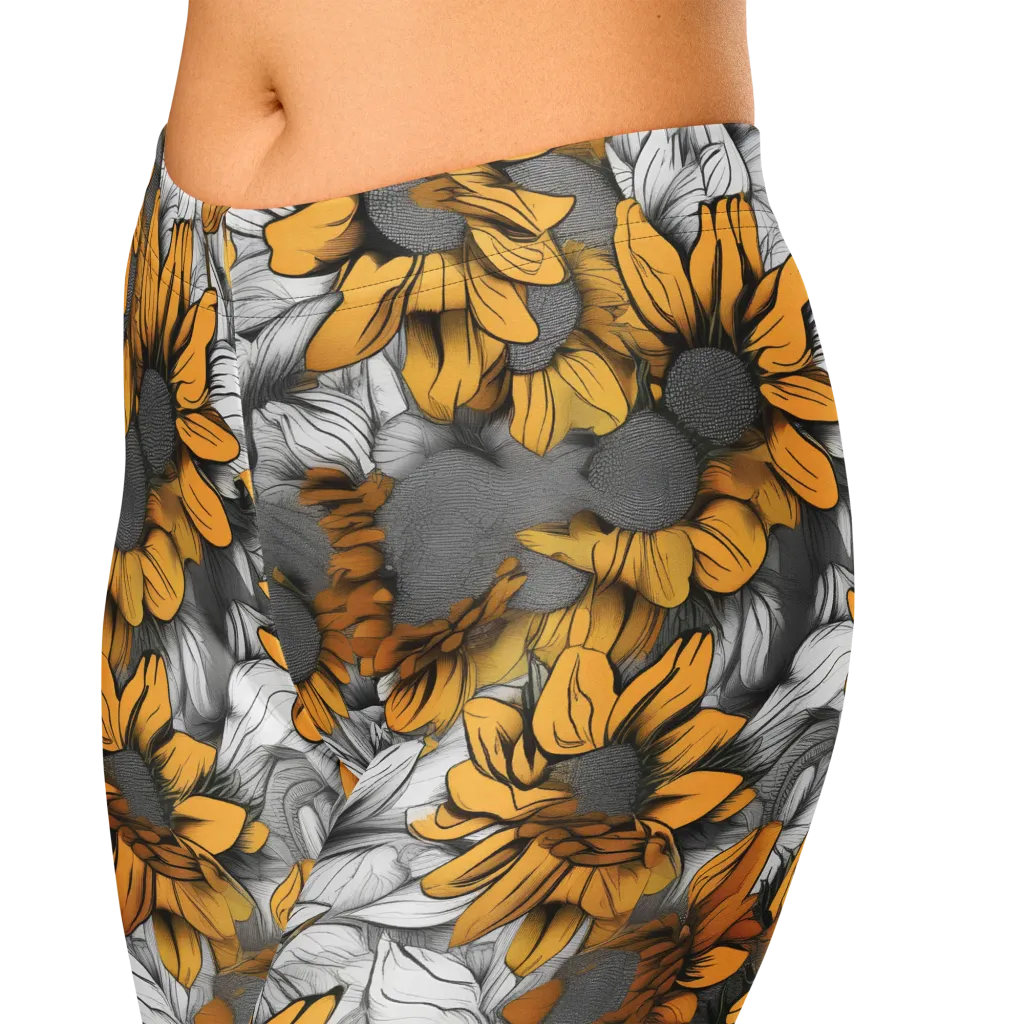 Gilded Garden on Capri Leggings — Zoomed-in