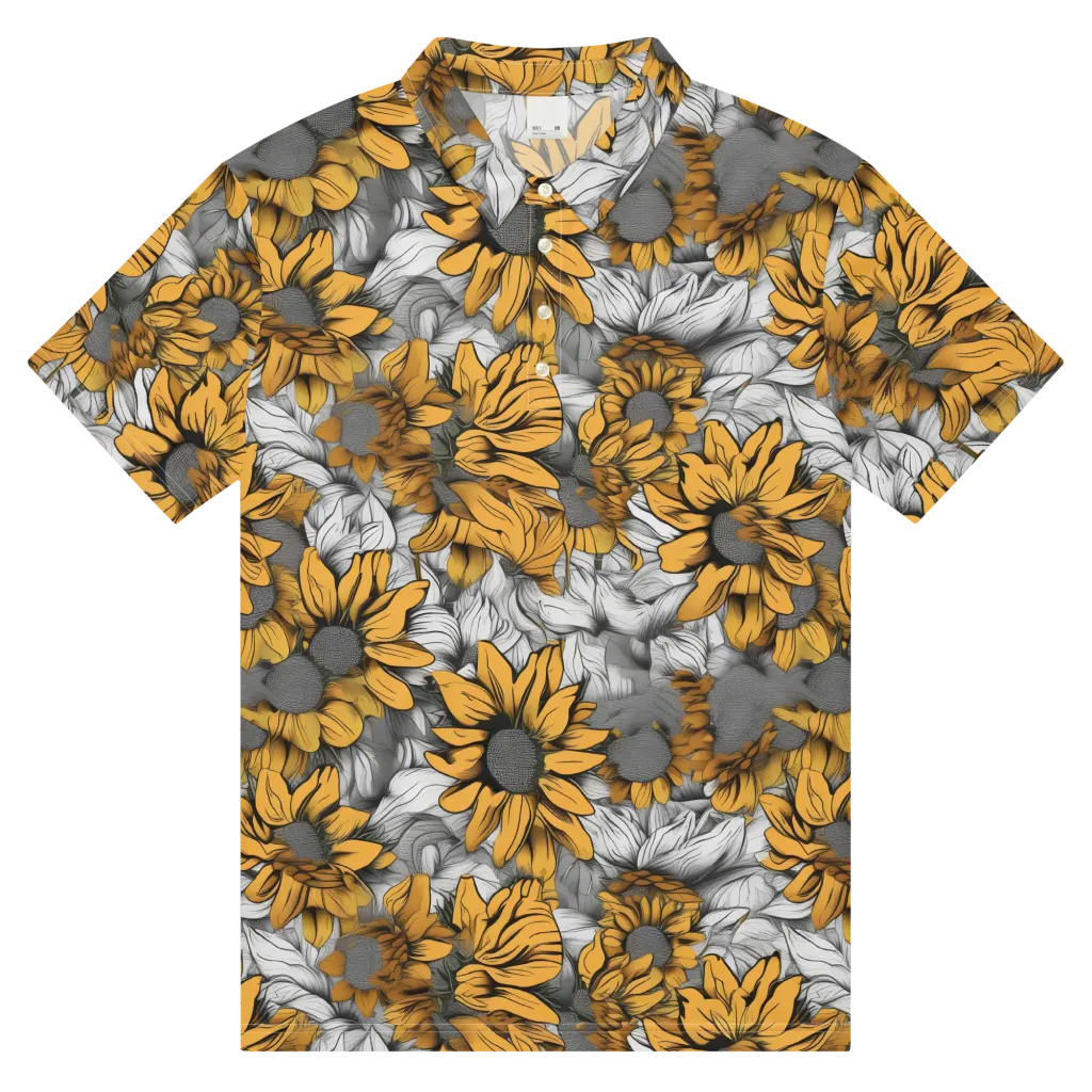 Gilded Garden on Men's Slim Fit Polo Shirt — Front