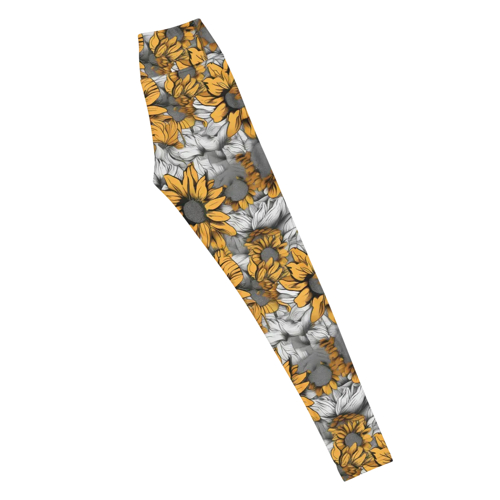 Gilded Garden on Yoga Leggings — Right