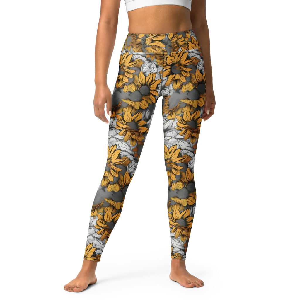 Gilded Garden on Yoga Leggings — Front