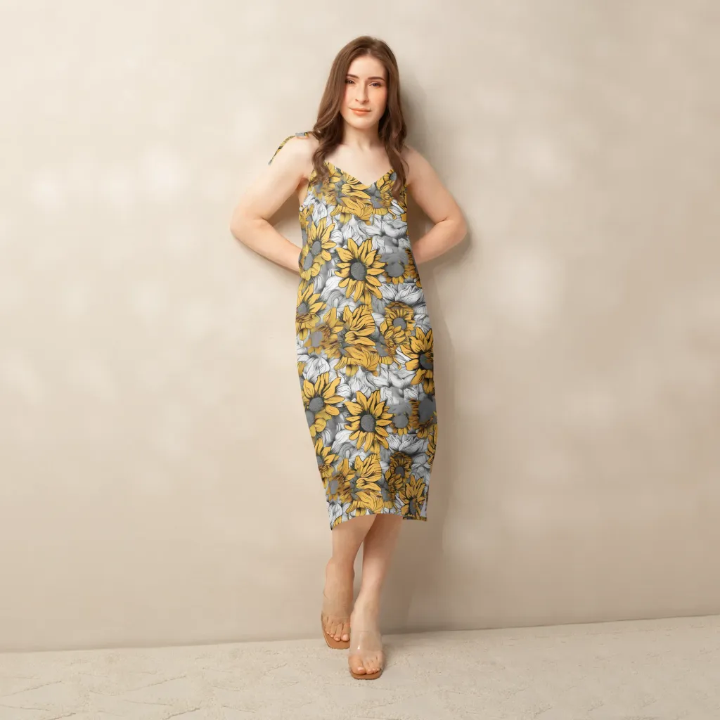 Gilded Garden on Slip Dress — Front