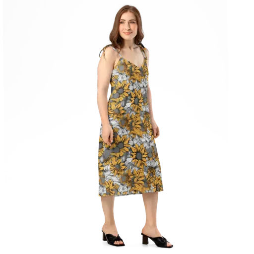 Gilded Garden on a Slip Dress