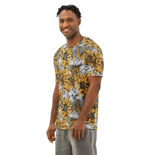 Gilded Garden on a Men's Cotton Crew Neck T-Shirt