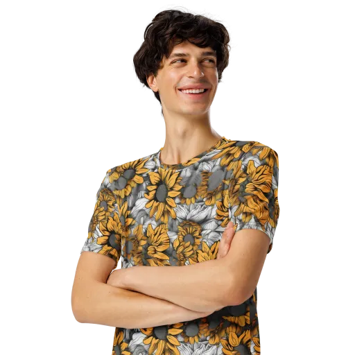 Gilded Garden on a Men's Crew Neck T-Shirt